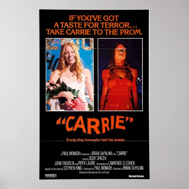 Poster carrie 1976 (Devant)