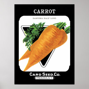 Poster Carrot Seed Packet Label