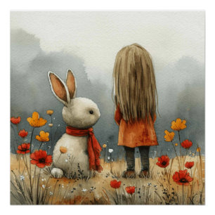 Poster Carrousel Cottontail : Un Lapin Plein de Fantaisie