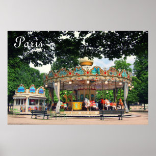 Poster Carrousel dans les Tuileries, Paris, France