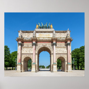 Poster Carrousel de l'Arc de Triomphe à Paris, France