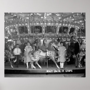 Poster Carrousel pour enfants, 1925. Photo vintage