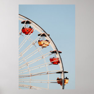 Poster Carrousel rouge et brun
