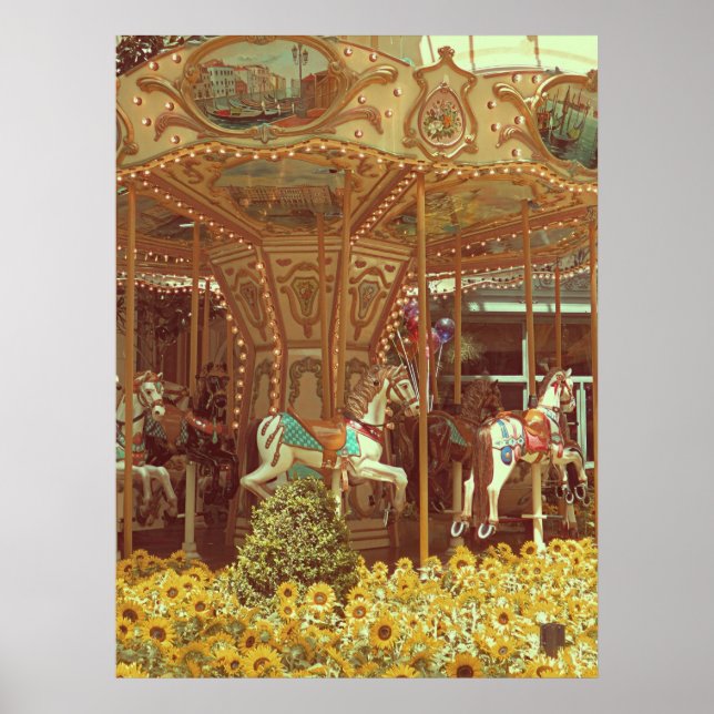 Poster Carrousel vintage (Devant)