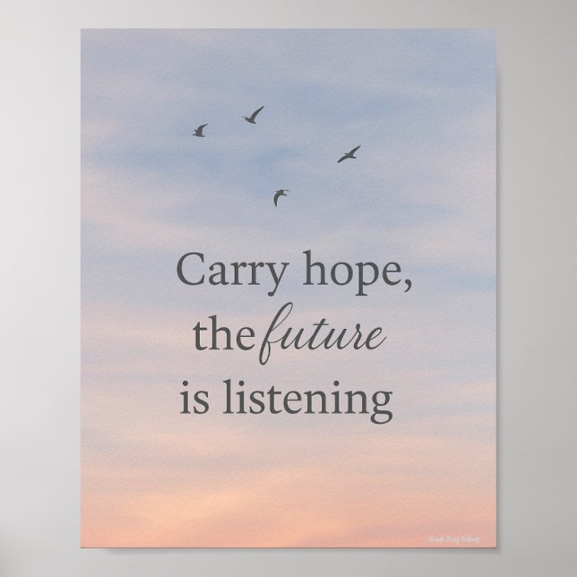 Poster Carry Hope L'avenir est à l'écoute (Devant)
