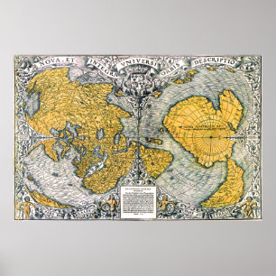 Poster Carte 1531 du monde