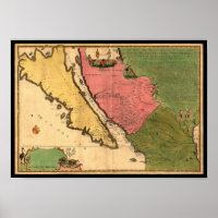 Carte 1720 - La Californie ou Nouvelle Caroline