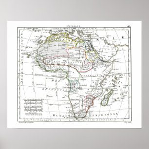 Poster Carte 1806 - L'Afrique