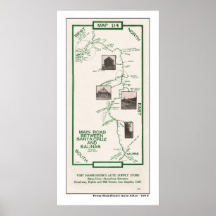 Poster Carte 1914, Père Noël Cruz à Salinas