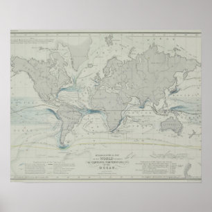 Poster Carte 7 du monde