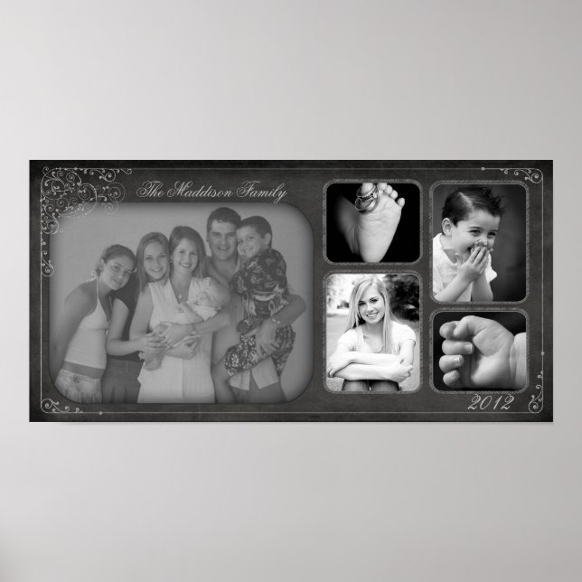 Poster Carte à calque Montage 10 po x 20 po 5 parcelles (Devant)