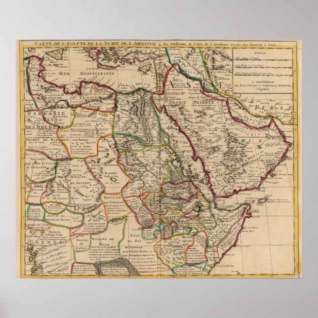 Poster Carte africaine (Devant)