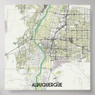 Poster Carte Albuquerque