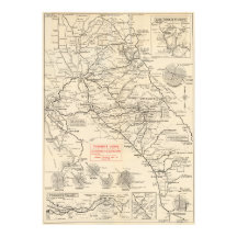 Carte ancienne du parc national de Yosemite 1922