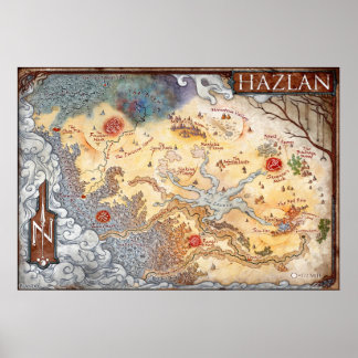 Poster Carte annotée de Hazlan (Ravenloft)