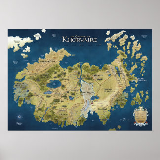 Poster Carte annotée du Khorvaire (Eberron)
