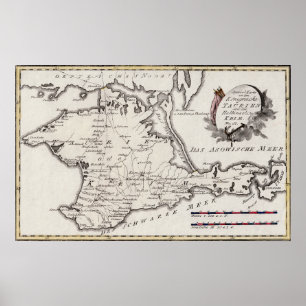 Poster Carte antique de Crimée, la péninsule de Crimée 17