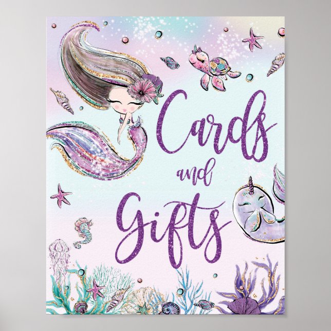 Poster Carte Baby shower et cadeaux d'anniversaire de la  (Devant)