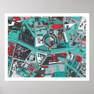 Poster Carte Berlin, Allemagne