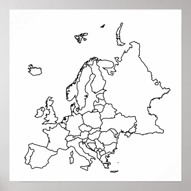 Poster Carte blanche de l'Europe (Devant)
