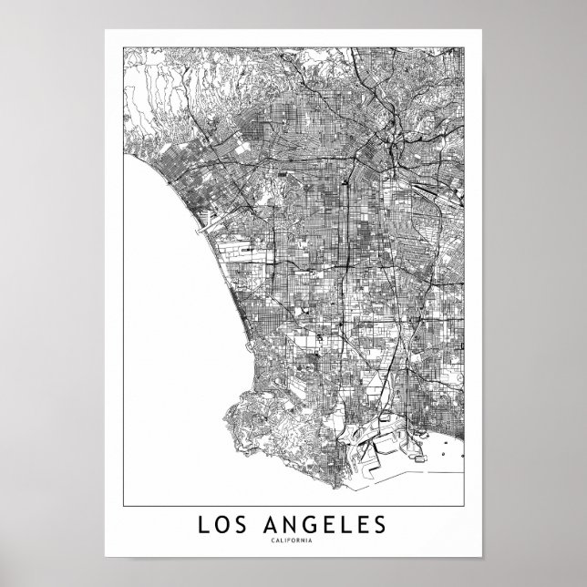 Poster Carte blanche de Los Angeles (Devant)