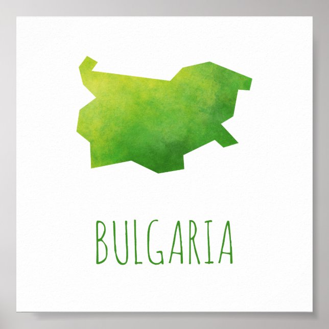 Poster Carte Bulgarie (Devant)