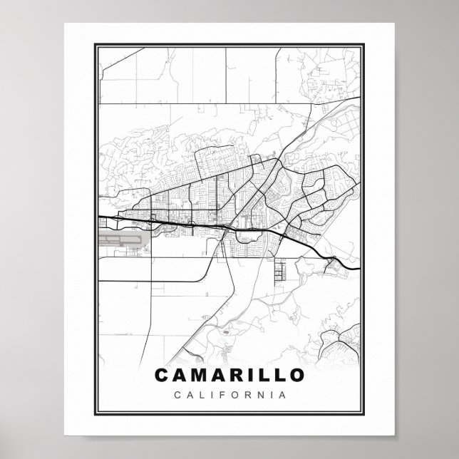Poster Carte Camarillo (Devant)