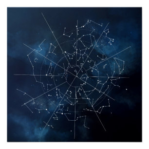 Poster Carte Celestial