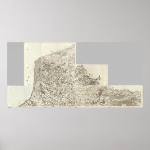 Poster Carte composite de France 10