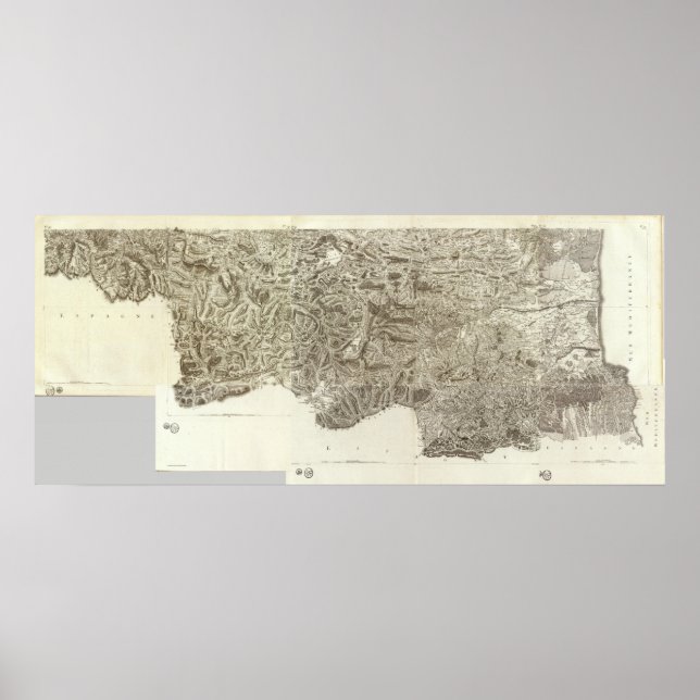 Poster Carte composite de la France (Devant)