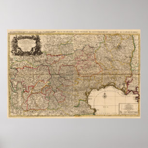 Poster Carte composite des colonies françaises