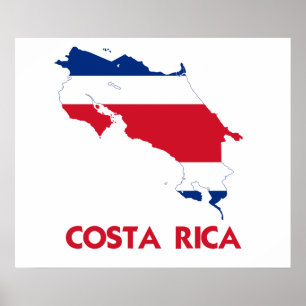POSTER CARTE COSTA RICA