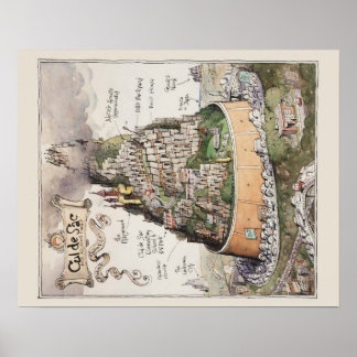 Poster Carte Cul de Sac et des lieux adjacents