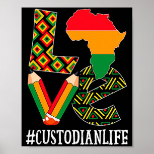 Poster Carte d'amour du gardien Histoire noire afro-améri