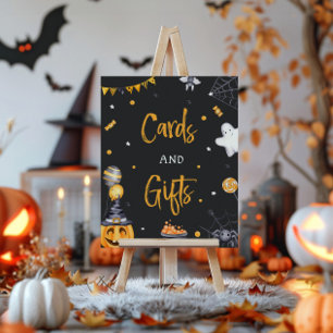 Poster Carte d'anniversaire Éffrayante Halloween et signe