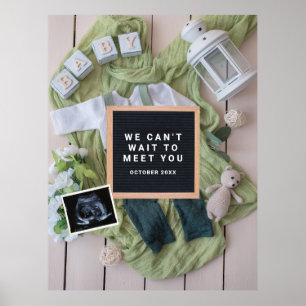Poster Carte d'annonce de grossesse bébé, Genre