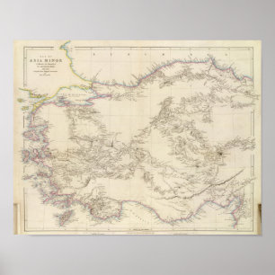 Poster Carte d'Asie mineure