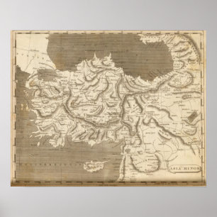 Poster Carte d'Asie mineure par Arrowsmith