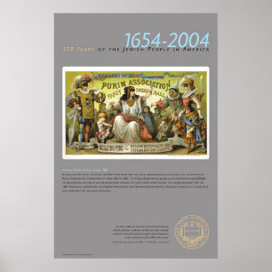 Poster Carte d'association de Purim, 1881