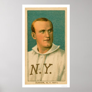 Poster Carte de base-ball Bull Durham 1909