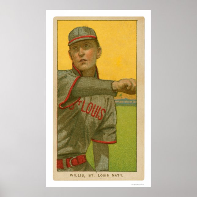 Poster Carte de baseball Vic Willis 1911 (Devant)
