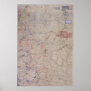 Poster Carte de bataille 2ÈME GUERRE MONDIALE allemande !