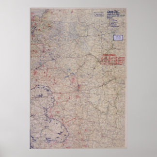 Poster Carte de bataille 2ÈME GUERRE MONDIALE allemande !