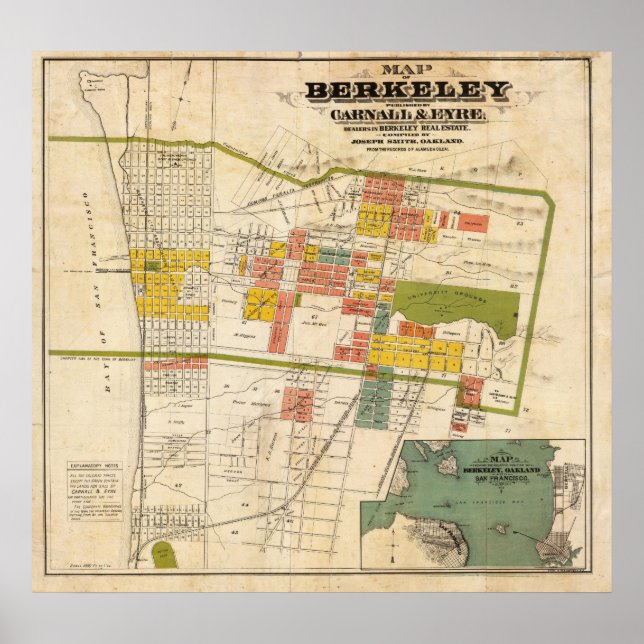 Poster Carte de Berkeley (Devant)