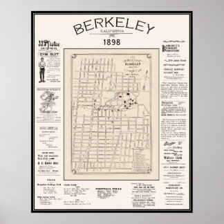 Poster Carte de Berkeley 1898