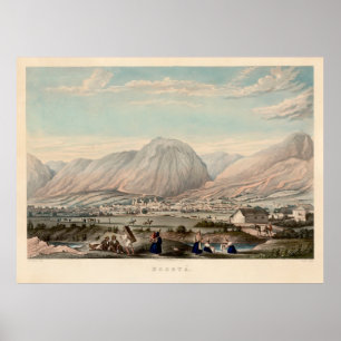Poster Carte de Bogota Colombie (1840)