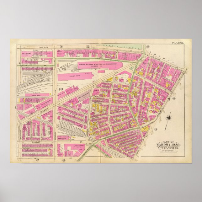 Poster Carte de Boston 19 (Devant)