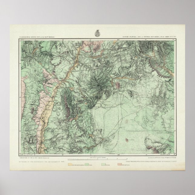 Poster Carte de classification des terres du centre du No (Devant)