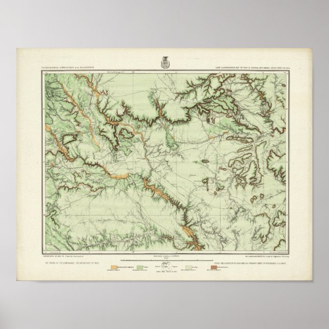Poster Carte de classification des terres du Nouveau-Mexi (Devant)