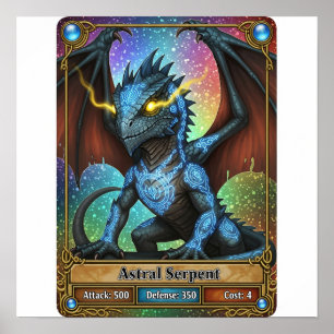Poster Carte de commerce Astral Serpent